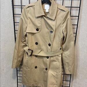 H&M Beige Double-Breasted Trench Coat